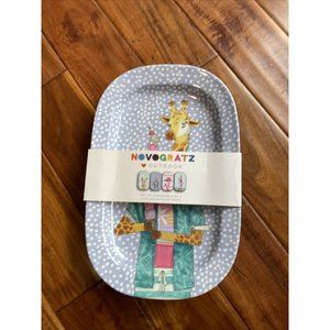 Novogratz Plates Giraffe Animals Multi Style Set of 4 New